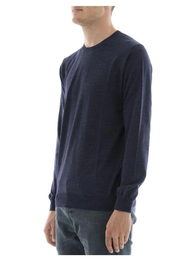 Shop Lanvin Blue Wool Sweatshirt