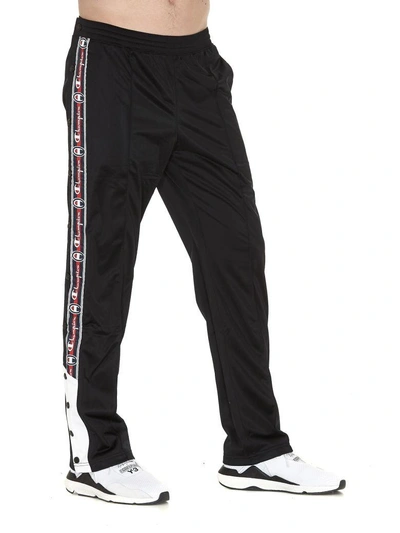 Shop Champion Logo Track Pants In Navy Black