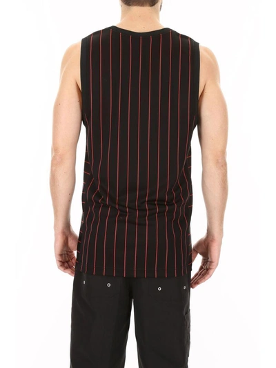 Shop Alexander Wang Pinstripe Jersey Athletic Tank In Black (black)