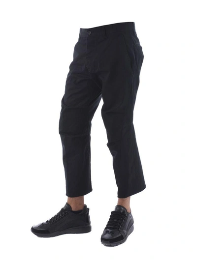 Shop Dsquared2 Cropped Trousers In Nero