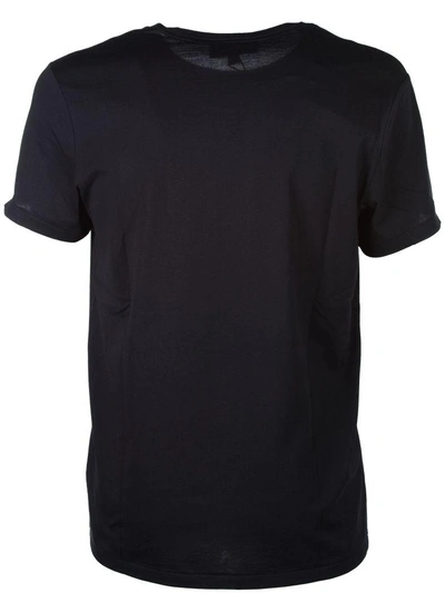Shop Burberry Logo Embroidered T-shirt In Black