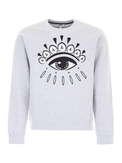 Shop Kenzo Eye Embroidery Sweatshirt In Gris Clairgrigio