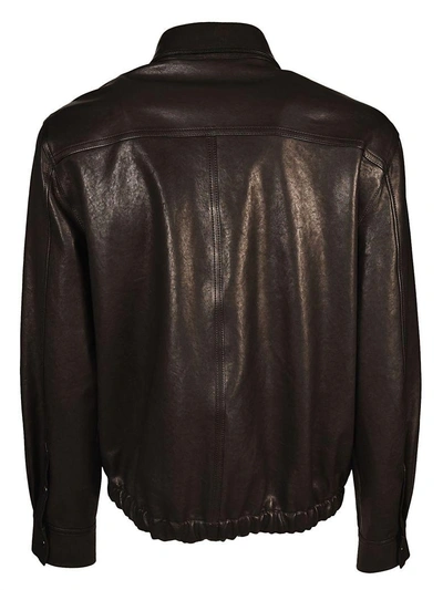 Shop Neil Barrett Leather Jacket In Nero