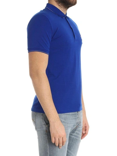 Shop Etro Cotton Polo Shirt In Blue