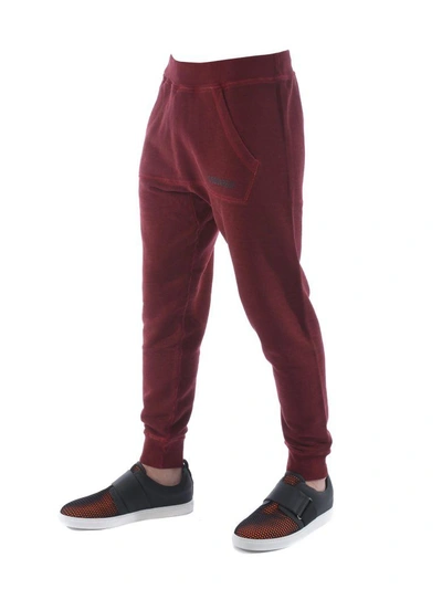 Shop Dsquared2 Tapered Track Pants In Bordeau