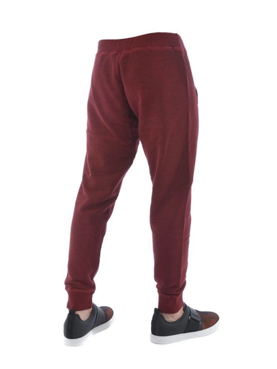 Shop Dsquared2 Tapered Track Pants In Bordeau