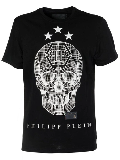 Shop Philipp Plein Say Something T-shirt In 0201blackwhite