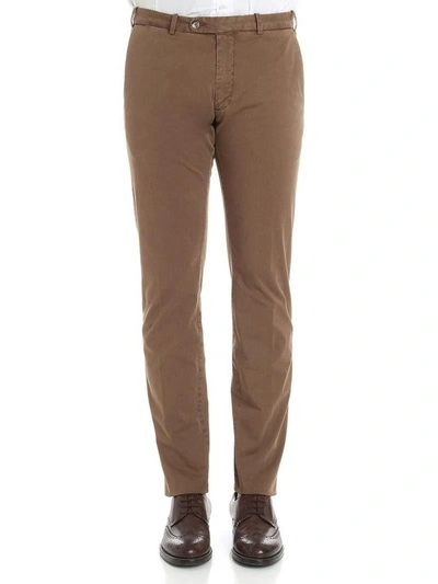 Shop Luigi Borrelli Classic Pants In Brown