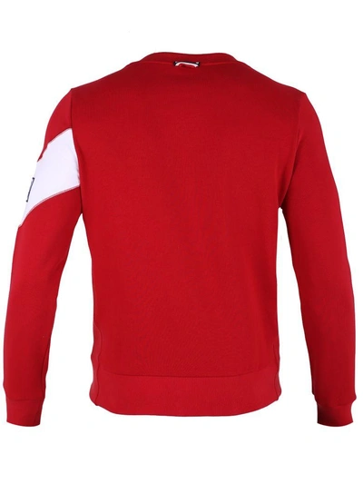 Shop Moncler Red Logo Sweatshirt