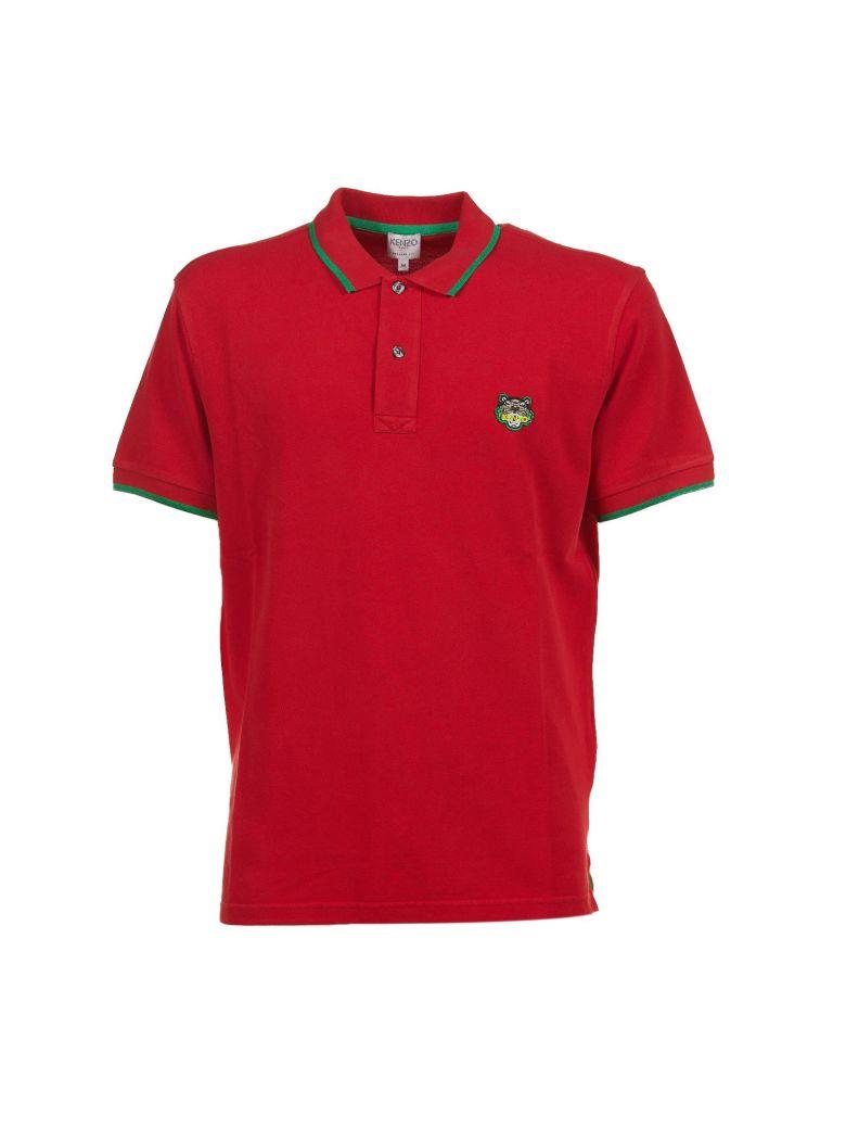 red kenzo polo shirt