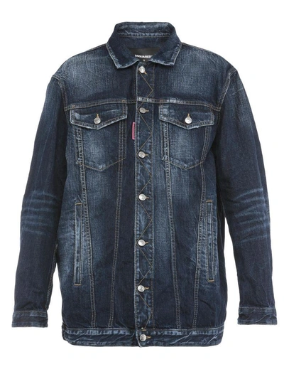Shop Dsquared2 Jeans Jacket In Blue
