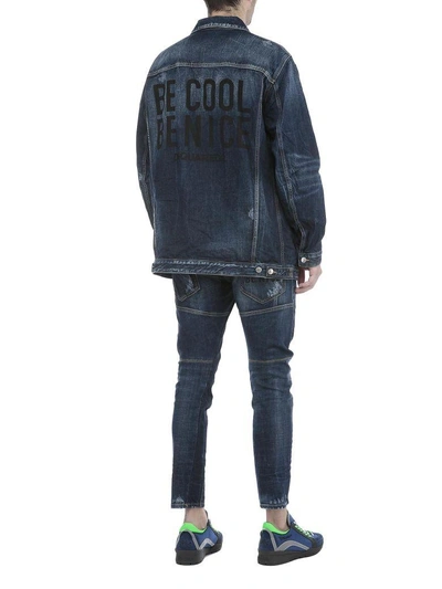 Shop Dsquared2 Jeans Jacket In Blue