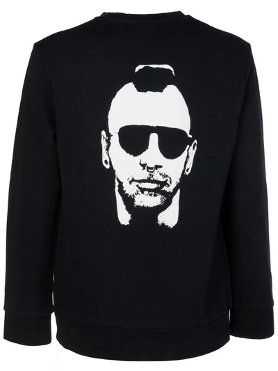 Shop Neil Barrett Face Print Sweatshirt In 524blackwhite