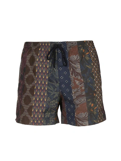 Shop Dries Van Noten Patterned Swim Shorts In Multicolor