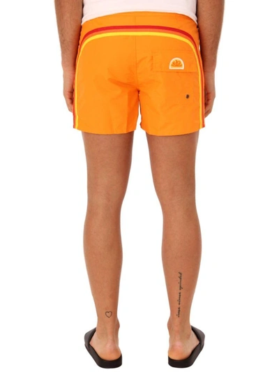 Shop Palm Angels Orange Sundek Short Pants