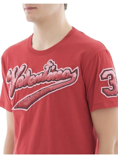 Shop Valentino Red Cotton T-shirt