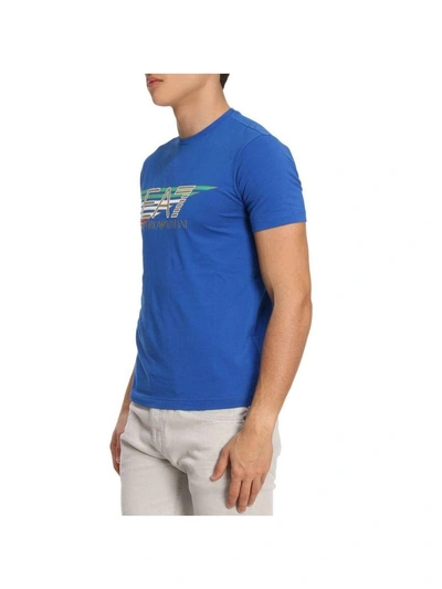 Shop Ea7 T-shirt T-shirt Men  In Gnawed Blue