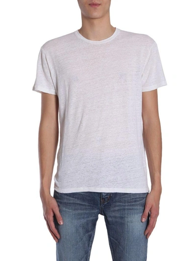Shop Etro Round Collar T-shirt In White