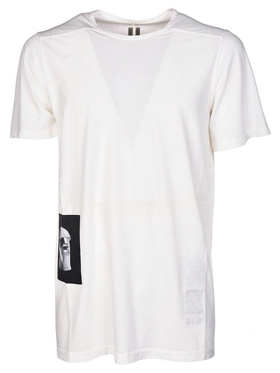 Shop Drkshdw Rick Owens  Patch T-shirt In Milk