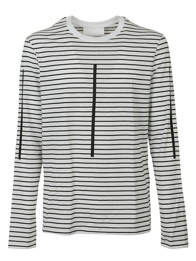 Shop Neil Barrett Striped T-shirt In White Black 526