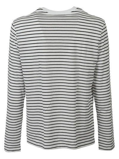 Shop Neil Barrett Striped T-shirt In White Black 526