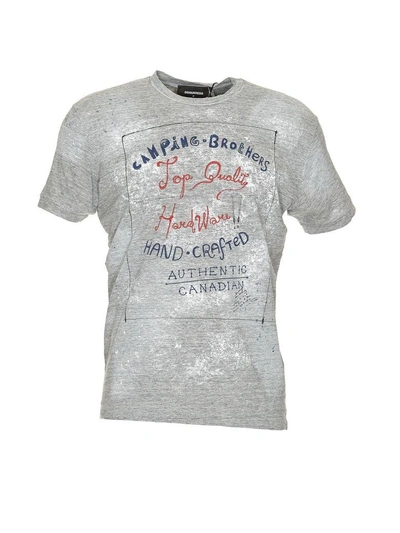 Shop Dsquared2 Chic Dan Fit T-shirt In Grey Melange
