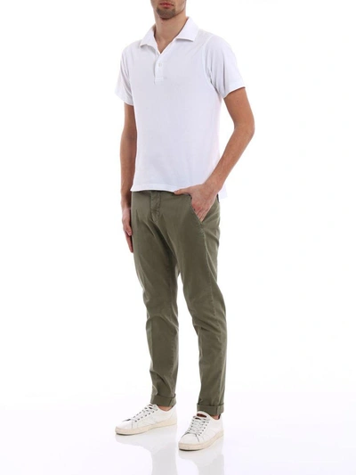 Shop Dondup Classic Trousers In Army