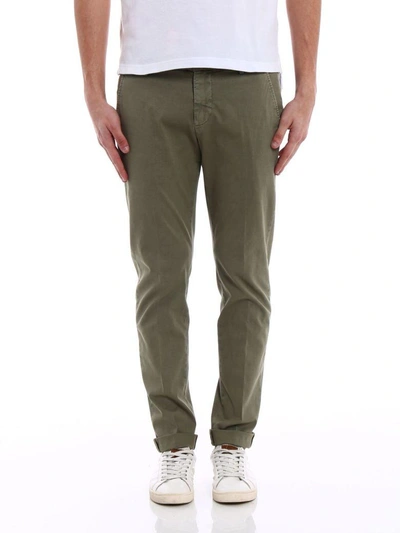 Shop Dondup Classic Trousers In Army