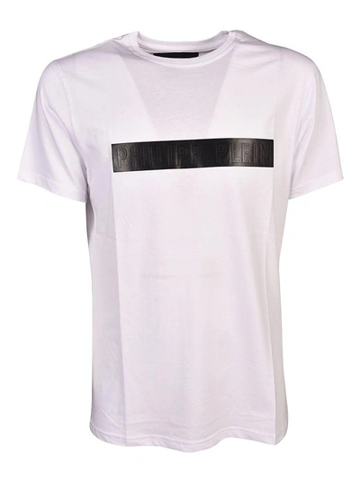 Shop Philipp Plein Band T-shirt In Bianco