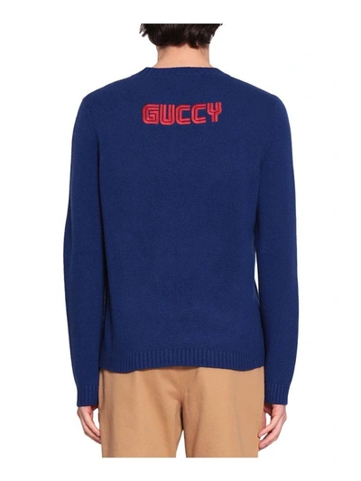 Gucci Bugs Bunny Wool Sweater In Blue | ModeSens