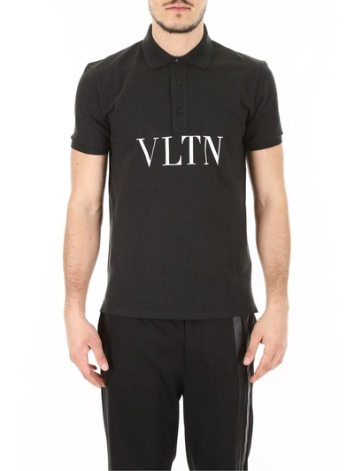 Shop Valentino Vltn Polo Shirt In Neronero