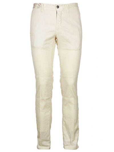 Shop Incotex Slim Fit Trousers In Panna