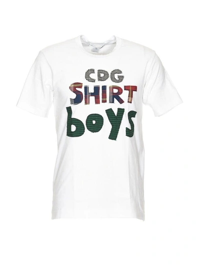 Shop Comme Des Garçons Shirt Patches T-shirt In White