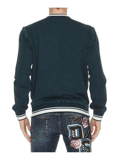 Shop Dolce & Gabbana Sweatshirt In Dark Blue