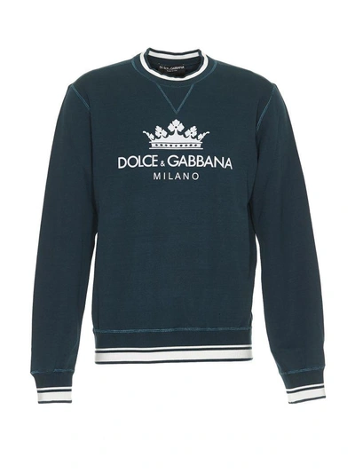 Shop Dolce & Gabbana Sweatshirt In Dark Blue