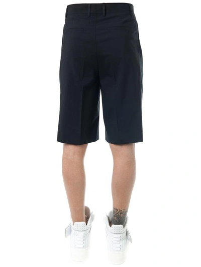 Shop Les Hommes Black Virgin Wool Shorts