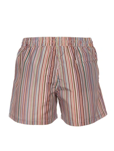 Shop Paul Smith Striped Swim Shorts In Multicolor