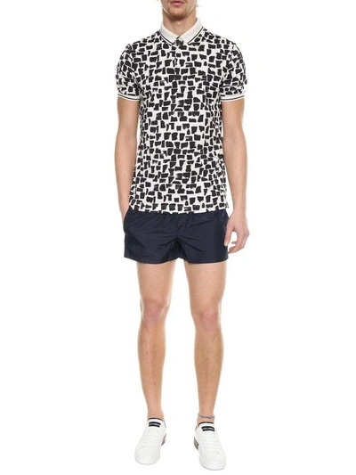 Shop Dolce & Gabbana Boxer Style Swim Shorts In Blu Scuro