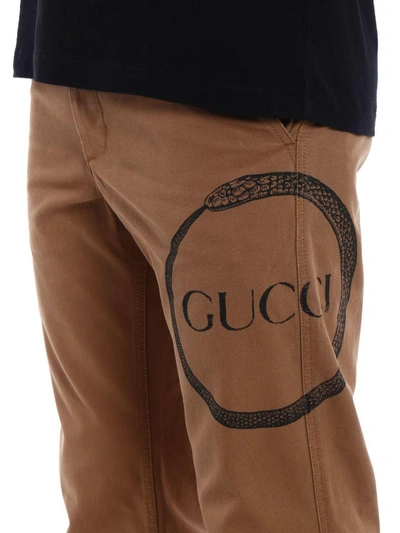 Shop Gucci Chino Trousers In Saturn-black
