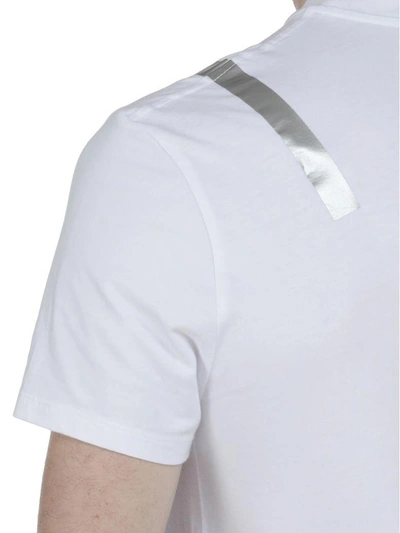 Shop Neil Barrett Cotton T-shirt In White/silver