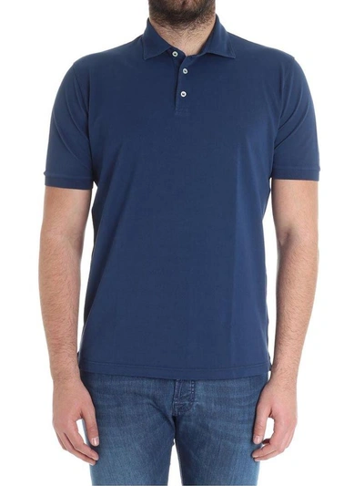 Shop Luigi Borrelli Classic Polo Shirt In Blue