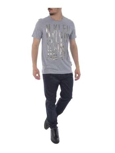 Shop Calvin Klein Printed T-shirt In Grigio Melange