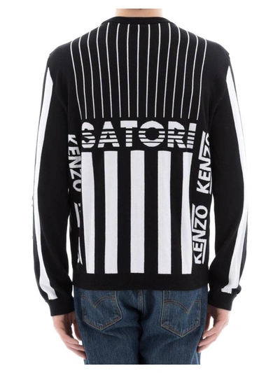 Shop Kenzo Black Cotton Sweatshirt In Multicolor