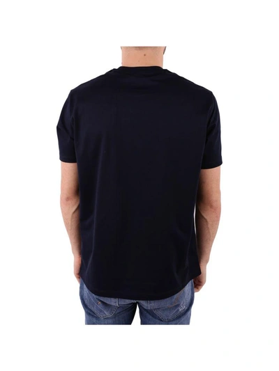 Shop Emporio Armani Cotton T-shirt In Dark Blue