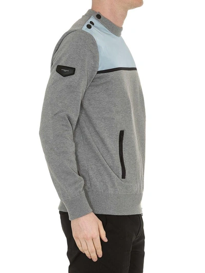 Shop Givenchy Crew Neck Sweatshirt In Grey-blue