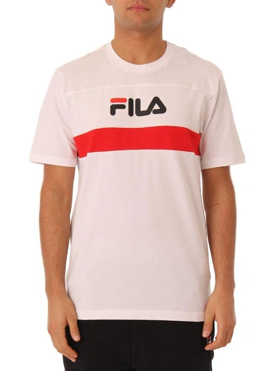 afspejle I tide besked Fila White Aaron Logo T-shirt | ModeSens