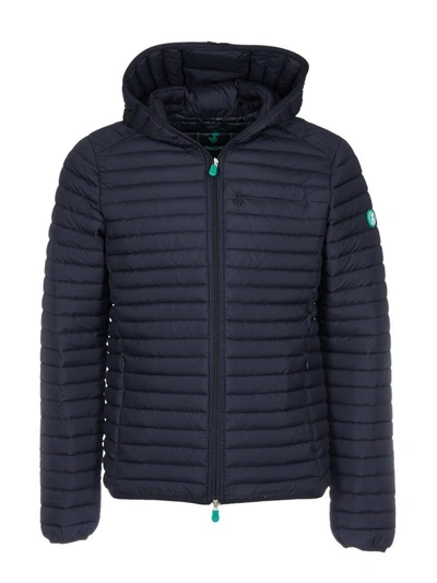Shop Save The Duck Hooded Down Jacket In Blue
