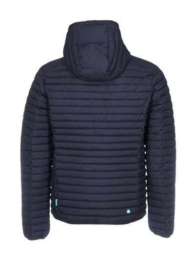 Shop Save The Duck Hooded Down Jacket In Blue