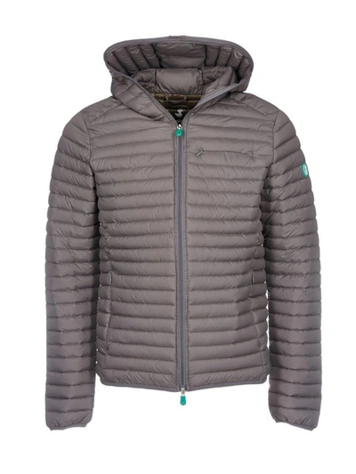 Shop Save The Duck Hooded Down Jacket In Grey