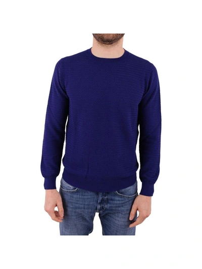 Shop Kangra Cotton Sweater In Blue